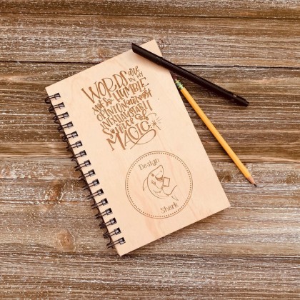 Custom Wooden Notebook Cover